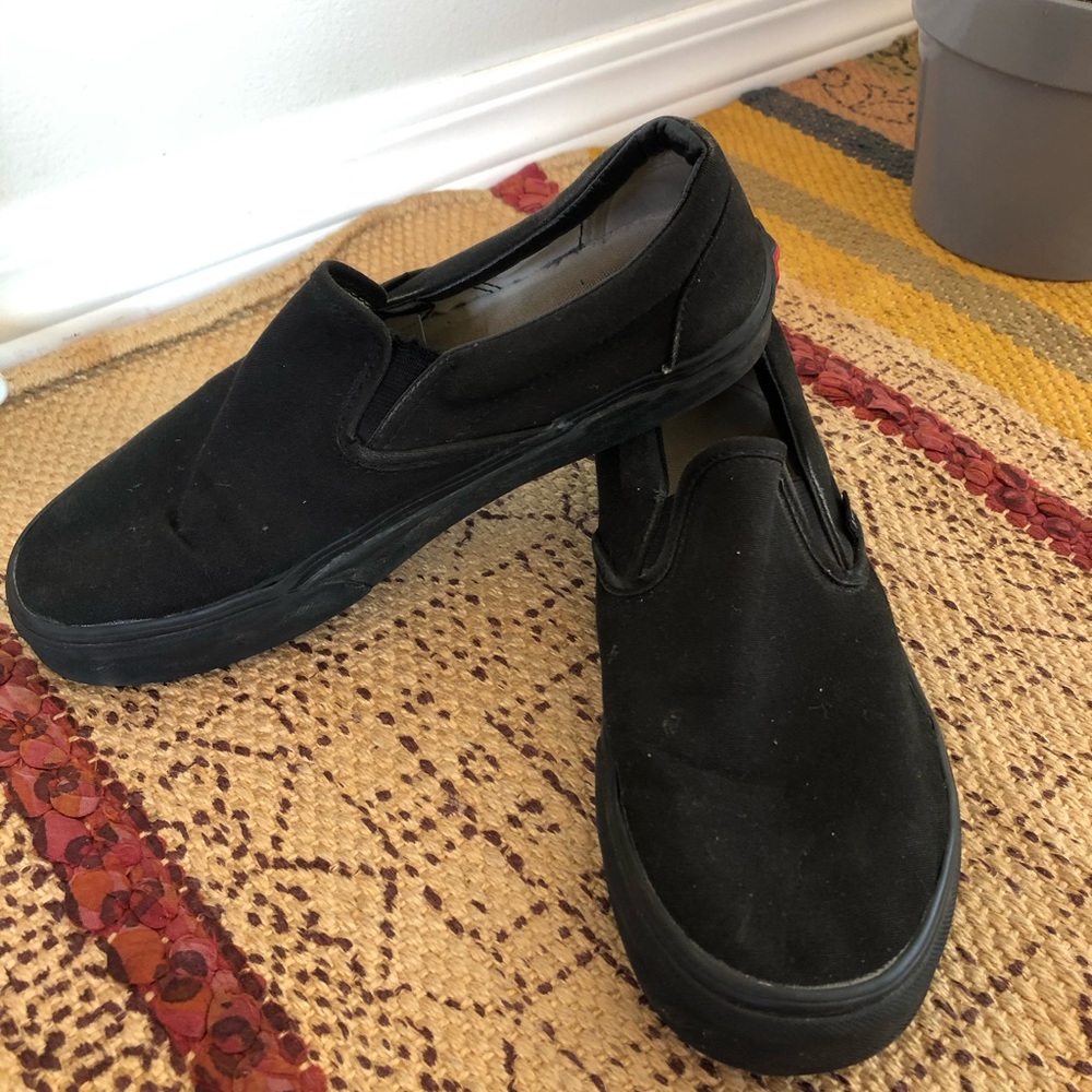 Black slip on vans